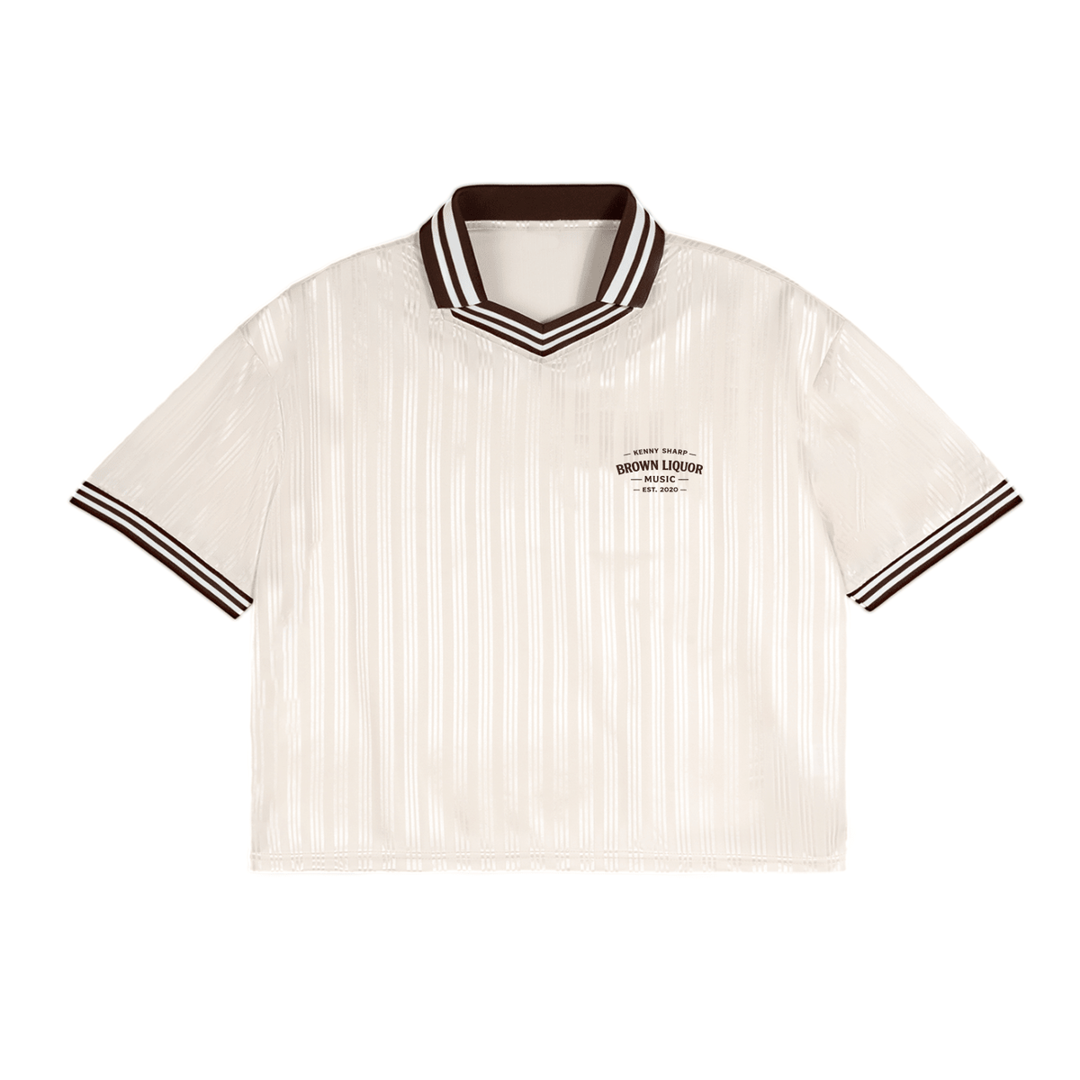 Brown Liquor Music Polo Stripes Collar T-Shirt - Kenny Sharp - Kenny Sharp - Brown Liquor Music