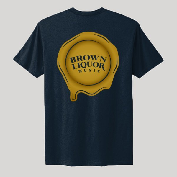 Gold Shot Glass Logo (Front) & Gold Wax Logo (Back) - Kenny Sharp - Kenny Sharp - Brown Liquor Music