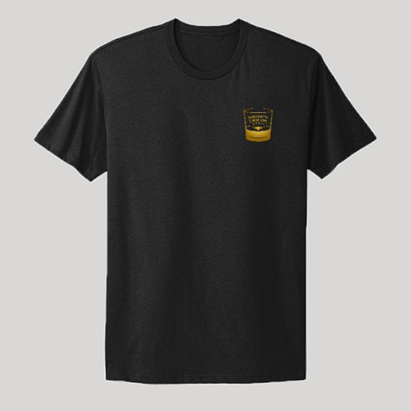 Gold Shot Glass Logo (Front) & Gold Wax Logo (Back) - Kenny Sharp - Kenny Sharp - Brown Liquor Music