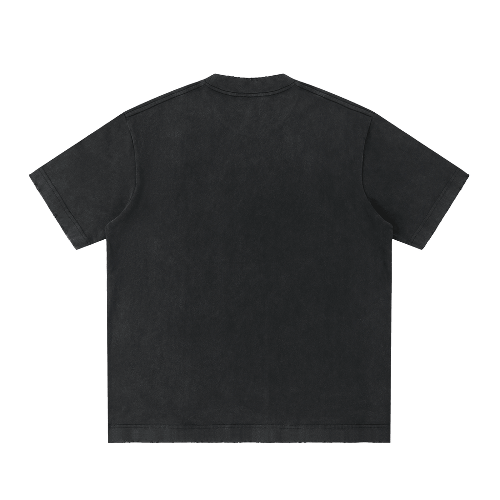 Heavyweight Vintage Washed Frayed T-Shirt - Kenny Sharp - Kenny Sharp - Brown Liquor Music