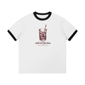 Stir Up The Soul Brown Liquor Music Contrast Edge Ribbed Crewneck T-Shirt - Kenny Sharp - Kenny Sharp - Brown Liquor Music