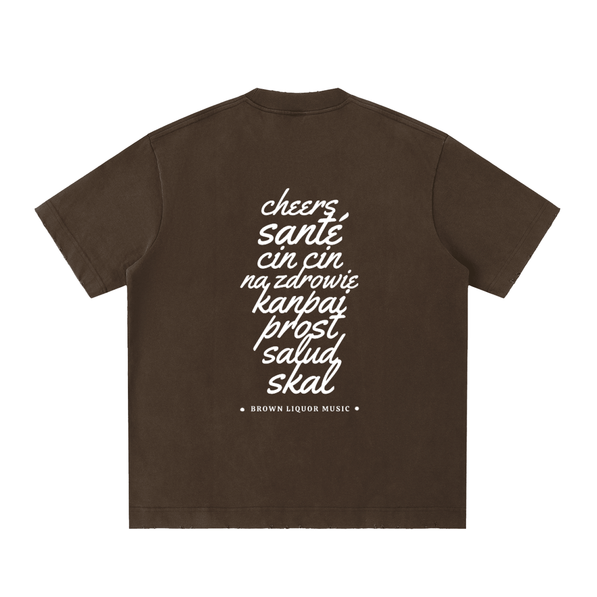 Wanderlust Brown Liquor Music Vintage Washed Frayed T-Shirt - Kenny Sharp - Kenny Sharp - Brown Liquor Music