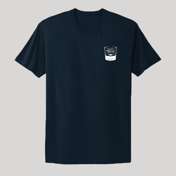 White Shot Glass Logo (Front) & White Wax Logo (Back) - Kenny Sharp - Kenny Sharp - Brown Liquor Music
