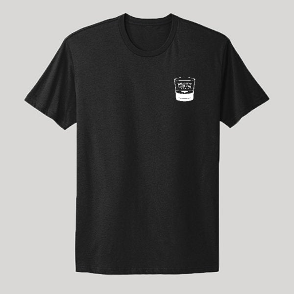 White Shot Glass Logo (Front) & White Wax Logo (Back) - Kenny Sharp - Kenny Sharp - Brown Liquor Music